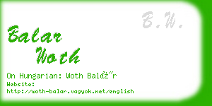 balar woth business card